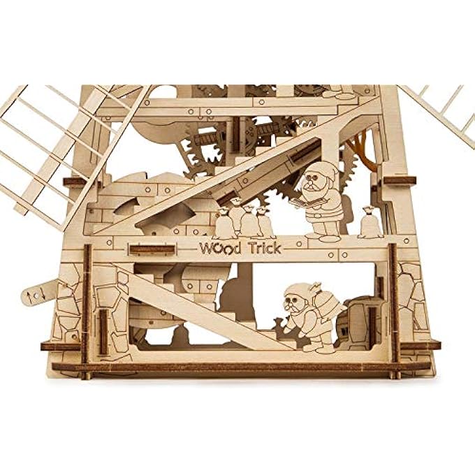 3D MECHANICAL MODEL MECHANICAL WINDMILL WOODEN PUZZLE, ASSEMBLY CONSTRUCTOR, BRAIN TEASER, BEST DIY TOY, IQ GAME FOR TEENS AND ADULTS - Image 3